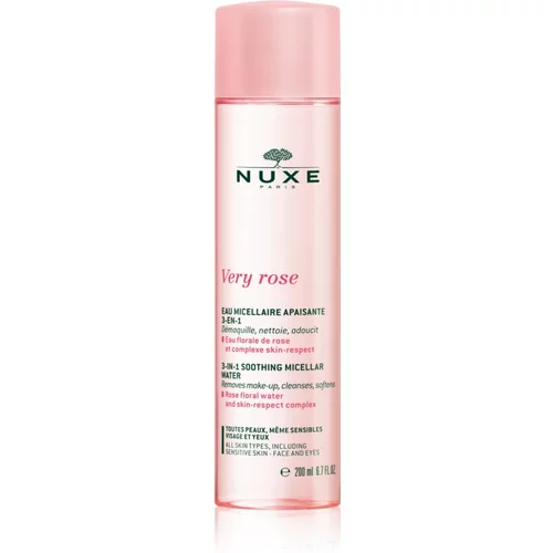 Nuxe very rose 3-In-1 soothing umirujuća micelarna voda za čišćenje lica i skidanje šminke 200 ml za žene