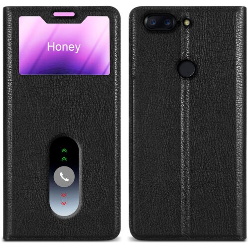 Cadorabo CASE, združljiv z OnePlus v Comet Black - Za&scaron;čitni pokrov z magnetnim zapiranjem, stoječo funkcijo in 2 gledanjem oken, (20694245) Cene