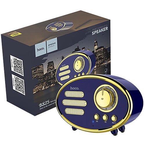 hoco. Zvučnik bežični, Bluetooth,retro, 1200 mAh, 5 h, 5 W, plava – BS25 Time, Bluetooth, retro, blue Cijene