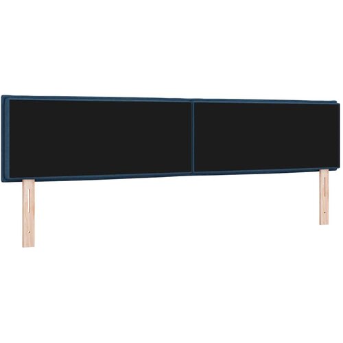  LED glava kreveta s LED trakama Plava 200 cm tkanina Slike