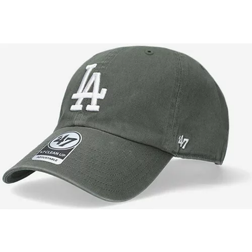 47 Brand Pamučna kapa sa šiltom MLB Los Angeles Dodgers boja: zelena, s aplikacijom