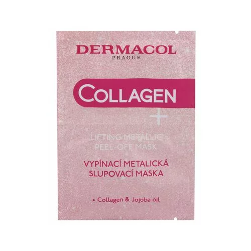 Dermacol collagen+ lifting metallic peel-off učvrstitvena maska 15 ml za ženske
