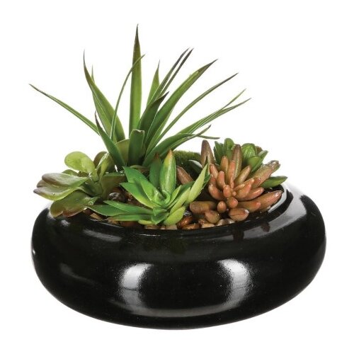 Atmosphera Proizvod sa nedostatkom - OUTLET - dekorativna biljka 16x15x17,5cm pe/kamen/pesak vise boja ( 150752181 ) Cene