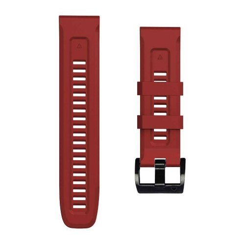 Onasi silikonski pa&amp;scaron;ček za uro 22 mm - quick fit - fenix 5 / 6 / 6 pro / 7 - rdeč Slike