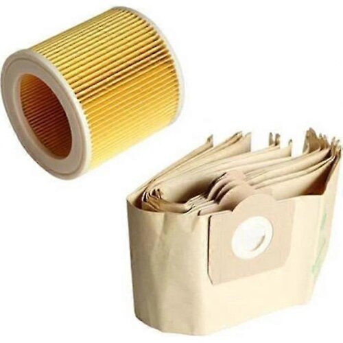 INORCO 5x vrečka za prah 1x filter za sesalnik Karcher Wd3 Premium Wd 3300 M Wd 3200 Wd3500 P 6959-130, (21992297) Slike