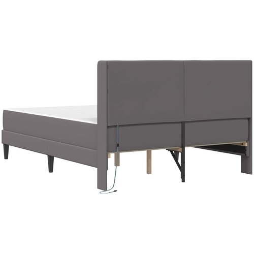  Okvir kreveta s madracem Siva 140 x 200 cm Umjetna koža Slike