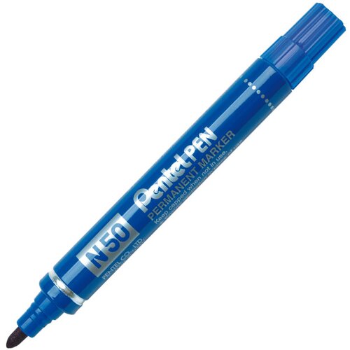 Pentel Marker Permanent N50, 4,3 mm, modra Slike