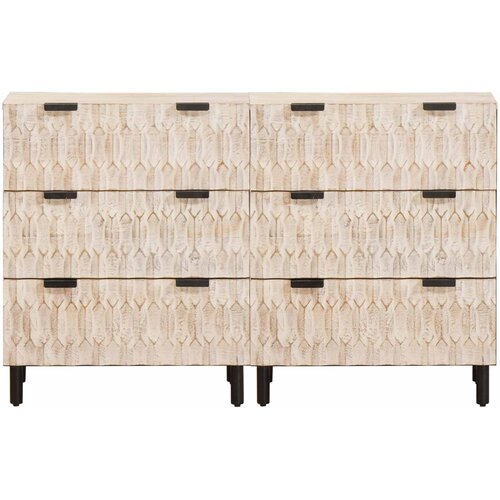  Kreveta 2 pcs Fin&amp;scaron; bijelog pranja 60 x 33 x 75 cm Slike