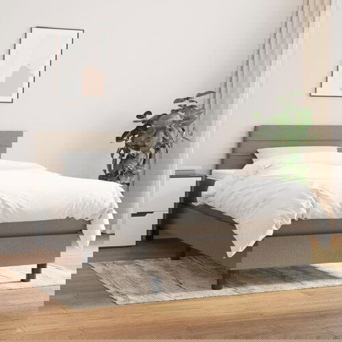 The Living Store Box spring postelja z vzmetnico taupe 90x190 cm blago - Box Spring Postelja, (21513460) Slike
