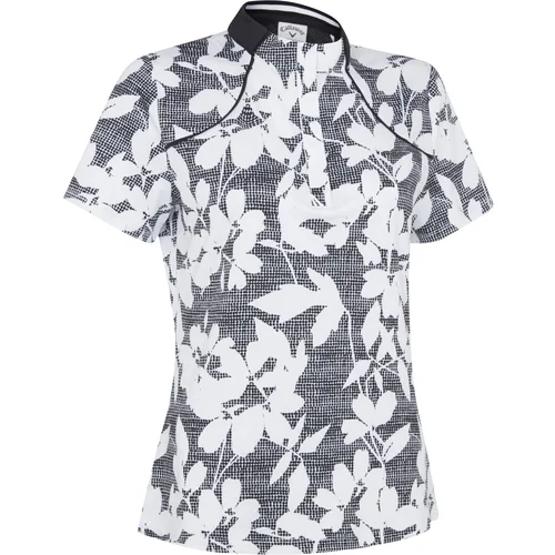 Callaway Textured Abstract Floral Womens Caviar S Polo majica