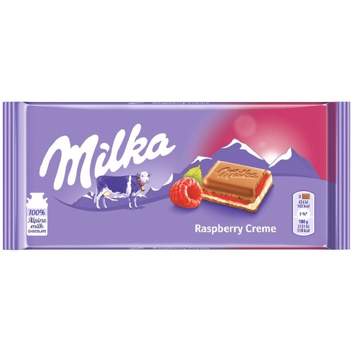 Milka čokolada, malina, 100g Cene