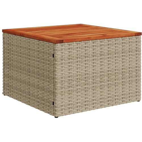  10-dijelni set vrtnih sofa s jastucima bež od poliratana Slike