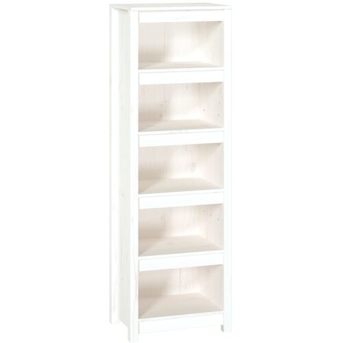 Maison Chic Knjižna omara - Knjižni regal bela 50x35x154 cm trdna borovina, (21725163) Cene