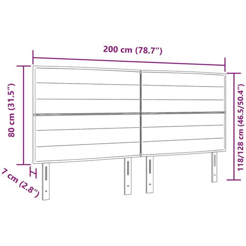  Naslon za glavu Linije dizajn krem 200 cm tkanina Slike