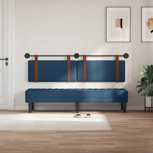  Držeće uzglavlje Zidne Plava 190 x 55 x 5 cm Antikni PU Slike