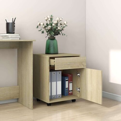 VidaXL Ormarić s kotačima boja hrasta sonome 45x38x54 cm od iverice Slike