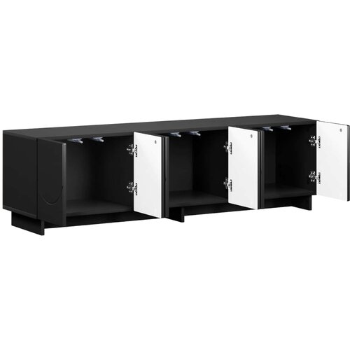  TV stalak 140 x 34,5 x 40 cm Crna Konstruirano drvo Slike
