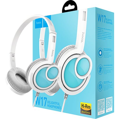 hoco. Slušalice sa mikrofonom W17 Delightful Headphones MIC WH, 3.5mm, 1.5m, Bijela Cijene