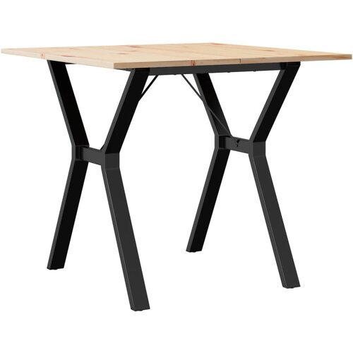 Maison Chic Jedilna miza - Kuhinjska miza - Jedilni stol Y okvir 80x80x75 cm trdna borovina lito železo, (21714934) Cene