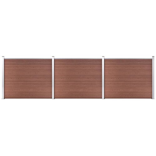  Set panela za ogradu WPC 526 x 146 cm smeđi Slike