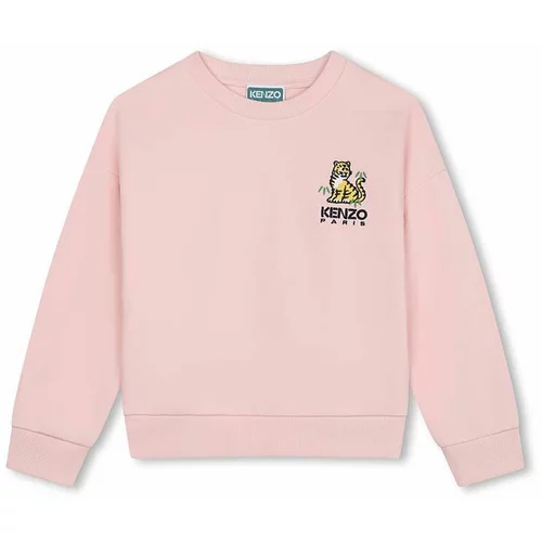 Kenzo Kids Dječja pamučna dukserica boja: ružičasta, s tiskom