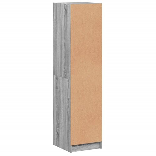  Visoka komoda sa staklenim vratima boja hrasta 35 x 37 x 142 cm Slike