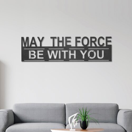 Opviq zidna dekoracija The Force, 65x20 cm 2 mm, Crna Slike