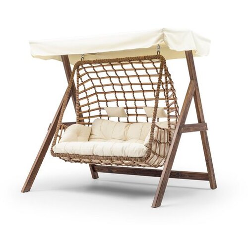 Hanah home girne - cream cream garden double swing chair Slike