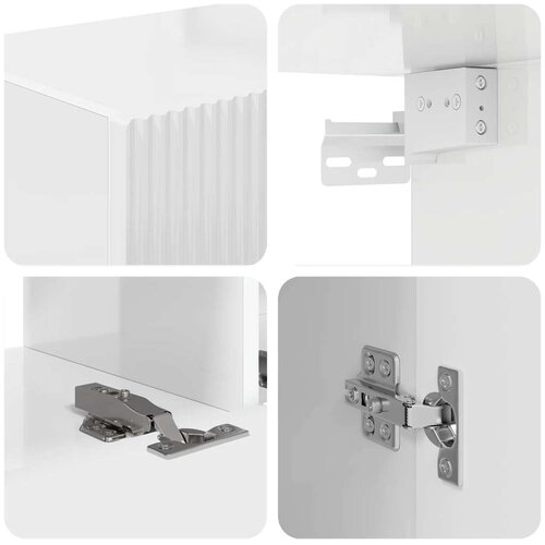  Komplet TV omaric 4 pcs Visok sijaj bela Konstruiran les - - Bela - 67.7 - 30 x 31 x 100 cm - 2025-vidaXL-Uvoz_2 Slike