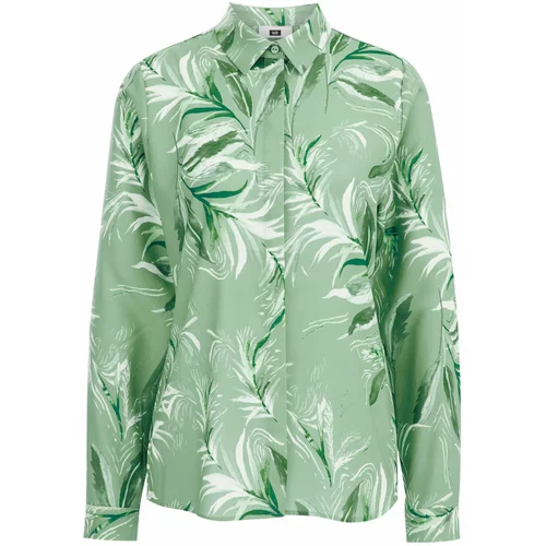 WE Fashion Bluza pastelno zelena / bela