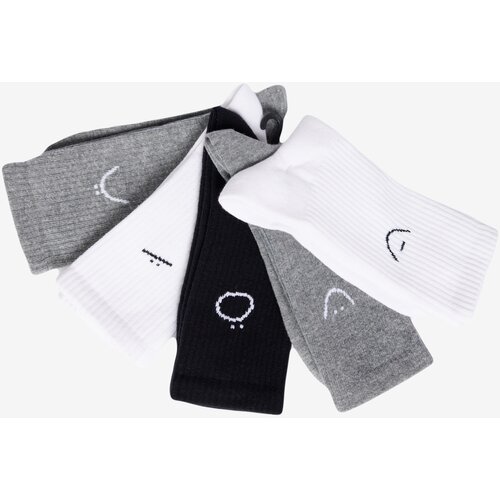 AC&Co / Altınyıldız Classics men's black-white-grey patterned 5-pack socket socks Slike