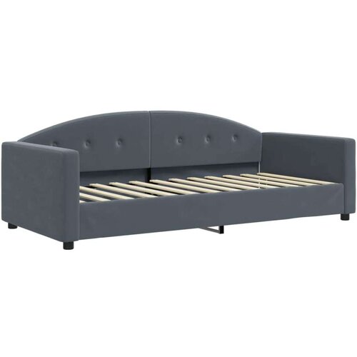 VidaXL Dnevni krevet na razvlačenje bez madraca tamnosivi 90 x 200 cm Slike