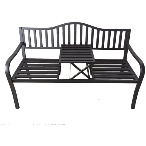 Garden Pleasure Crna metalna vrtna klupa Segula - Slike