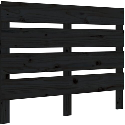 Maison Chic posteljno vzglavje - vzglavna omarica - nočna omarica črno 100x3x80 cm trdna borovina, (21705563) Slike
