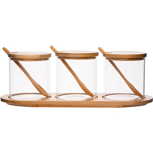 Altom design SET OD 3 BOROSILIKATNE POSUDE SA ŽLICAMA NA POSTOLJU 3X330 ML Cijene