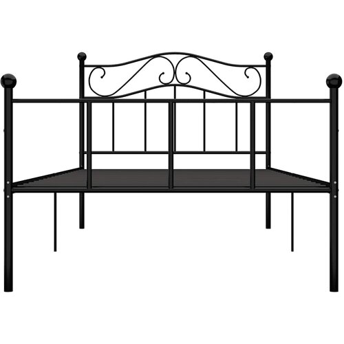  Okvir za krevet crni metalni 90 x 200 cm Slike
