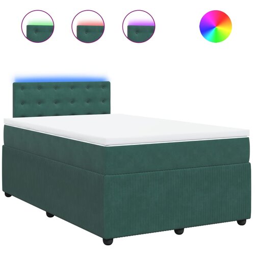 Maison Chic Box spring postelja - Vzmetna postelja z vzmetnico temno zelen 120x190 cm žamet SL16972, (21894995) Cene