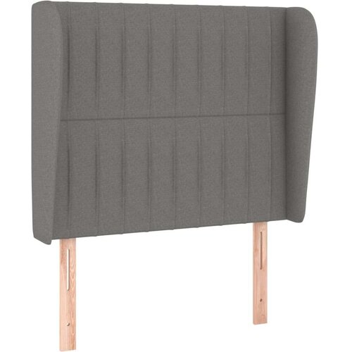  Uzglavlje s u&amp;scaron;ima tamnosivo 103x23x118/128 cm od tkanine Slike