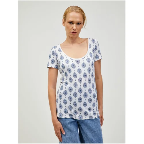 Orsay Blue-white patterned T-shirt - Women