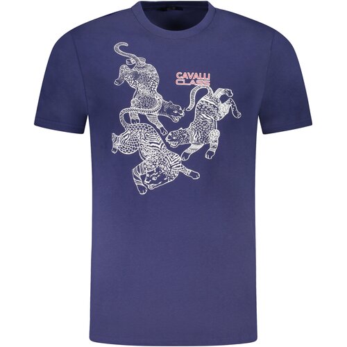 Cavalli Class SHORT SLEEVE T-SHIRT MEN BLUE Slike