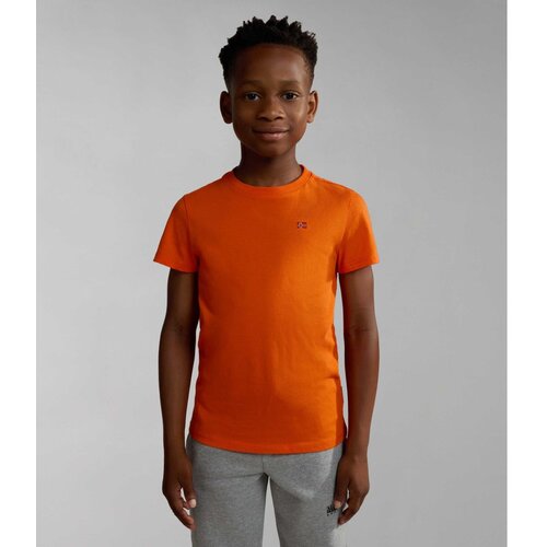 Napapijri majica za dečake k salis ss 2 orange red A00 NP0A4GEHA001 Slike