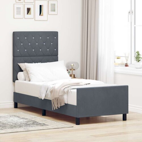 vidaXL Krevet s okvirima Tamno siva 80x200 cm Baršun Cene