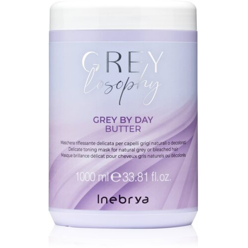 Inebrya Greylosophy Grey By Day Butter maska za kosu za sijedu kosu 1000 ml Slike
