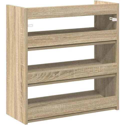 VidaXL stalak za cipele boja hrasta 60x25x62 cm konstruirano drvo Slike