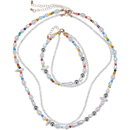Urban Classics Accessoires Various Pearl Layering Necklace and Anklet Set multicolor