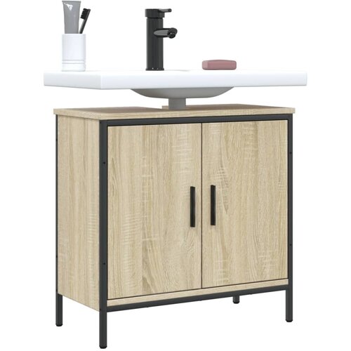 vidaXL Ormarić za umivaonik boja hrasta 60x30x60 cm konstruirano drvo Cijene