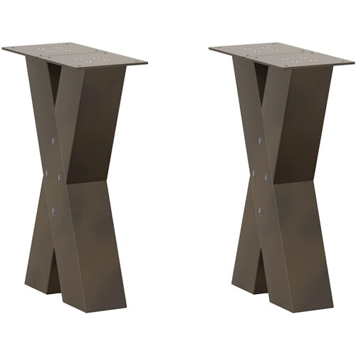  Noge za klub stolić X-oblik 2 kom Prirodni čelik 28 x (42-43) cm Čelik Cene