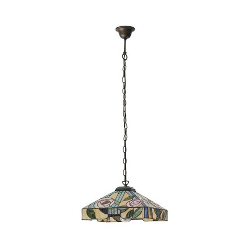 Endon 64385 - Luster na lancu Tiffany WILLOW 1xE27/60W/230V prečnik 35 cm Slike