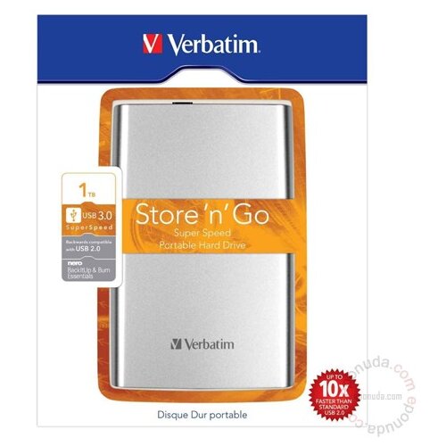 Verbatim 1TB 53032 Black eksterni hard disk Slike
