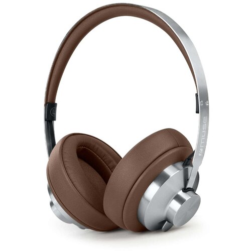 Muse M-298 SBR headphones /headset Wired & Wireless Head-band Calls /Music Bluetooth Brown, Silver Cijene
